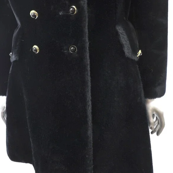 Black Faux Fur Coat- Size S - Picture 7 of 8